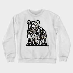 Bear illustration. Illustration of a bear in cubism style Crewneck Sweatshirt